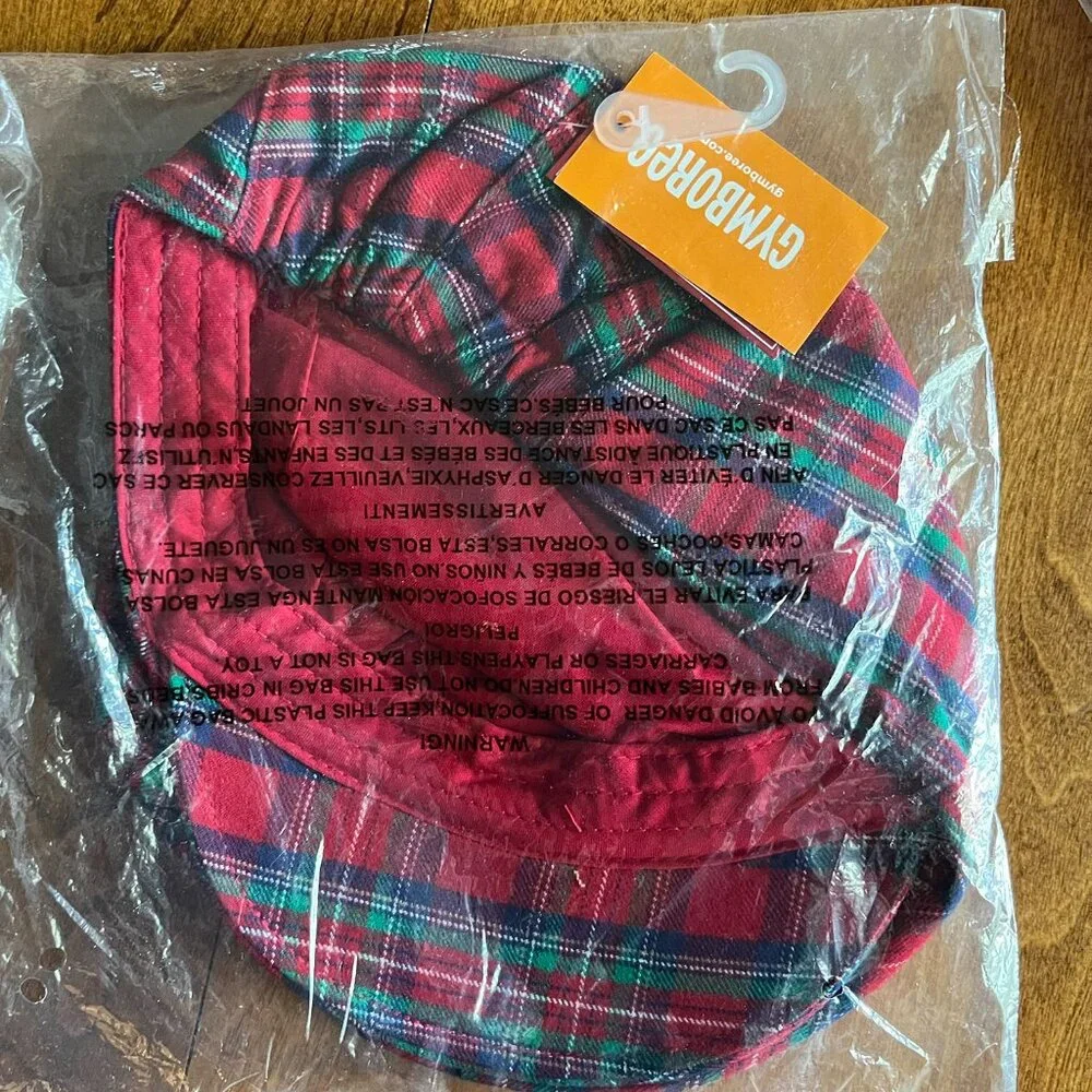Gymboree holiday plaid newsboy hat and pants 6-8Y NWT